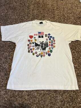 Vintage 80s Vietnam Veterans Memorial POW MIA T-Shirt Screen Stars XL
